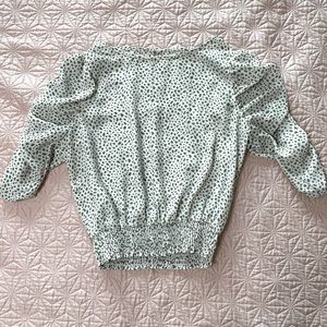 Paper Crane White And Green Top